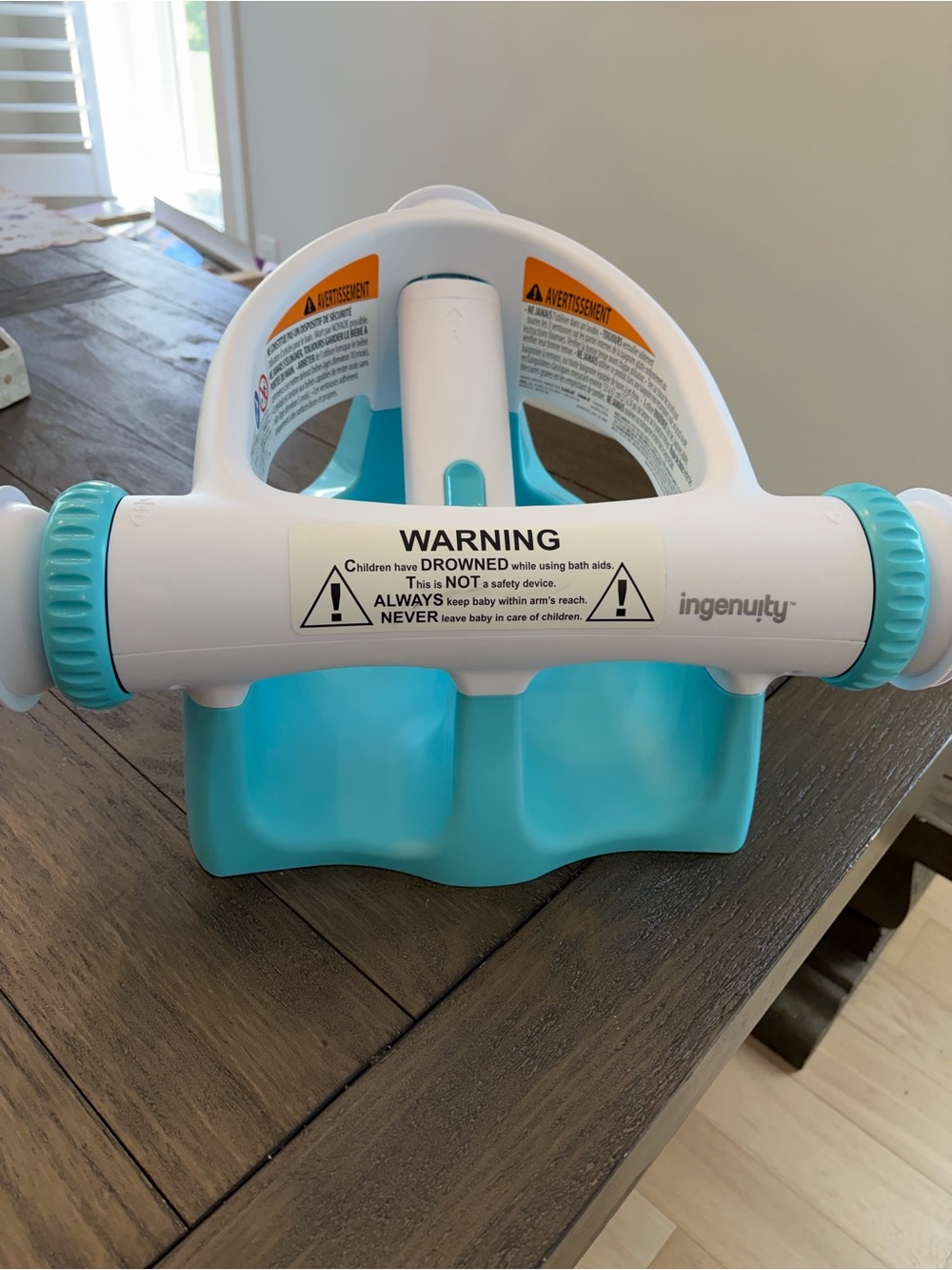 Ingenuity Blue Baby Bath Seat - Supportive Tub Seat